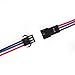 Fielect 10Pairs JST SM 3Pins Plug Male to Female Wire Connector Adapter 20cm 22AWG Wires for WS2812B WS2811 WS2812 WS2814 SK6812 FOCB CCT LED Strip