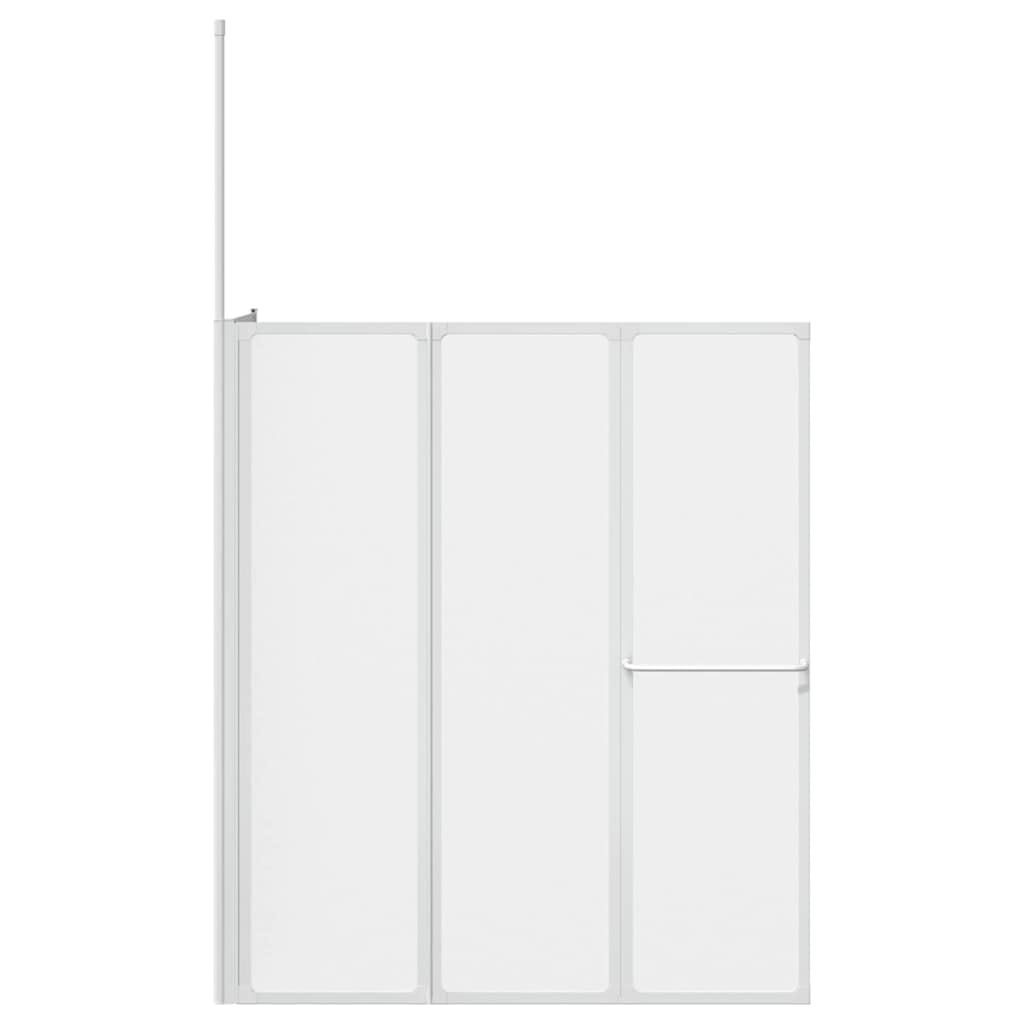 Hothingwell Mampara de Baño Esmerilado 120 x 70 x 137 cm Aluminio | 4 Paneles Plegables, Sello de Goma Inferior, Aluminio y Polipropileno, Control de Salpicaduras