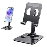 Generisch Soporte para teléfono móvil de escritorio, soporte plegable de aleación de aluminio, soporte para teléfono móvil y soporte, para oficina en casa, viajes, residencia universitaria, salón