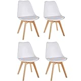 Millhouse Dining Chair with Solid Wood Legs and Cushioned Pad, Contemporary...