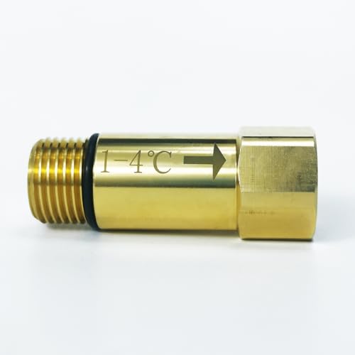 Image of Auto Anti-Freezing Valve for RV Water Tank, Hose, Outdoor Pipe, Faucet, Solar Water Heater, No Electricity Required, Accurate Temperature Sensing Thickened Brass Winterizing Valve, 1 /2 inch NPT Connection