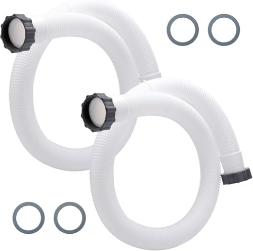 1.5 Pool Hose For Intex Filter Pump 1.5 Inch Pool Hoses For Above Ground Pools 29060e Pool Filter Hose For Coleman Intex Sand Filter Pumps & Saltwater Systems 59 Long (2 Pack)