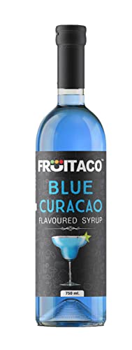 Fruitaco Blue Curacao Syrup 750ML | Mixer for Mocktails, Cocktails, Drinks, Juices, Beverages | Non Alcoholic Mix (Pack of 1)