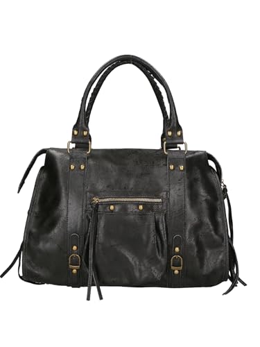 Gave Lux Sac à Bandoulière Femme en Cuir Véritable, Fait Main en Italie - Grand Sac Élégant Pour Usage Quotidien - Design Italien Authentique - Collection...