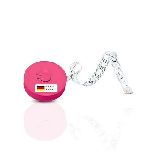 hoechstmass Balzer rollfix måttband 150 cm/60 tum, ABS, fuchsia, 5 x 5 x 1,4 cm