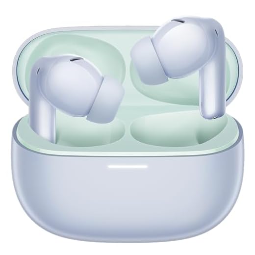 Xiaomi Redmi Buds 5 Pro, fones de ouvido Bluetooth, áudio imersivo integrado, qualidade de áudio de alta resolução, cancelamento de ruído ativo, controles de toque (Roxo)