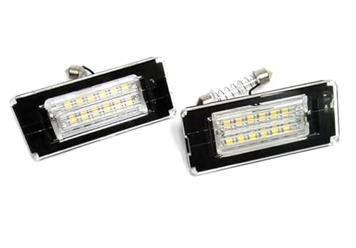 Luces de matrícula LED Canbus para Cooper Hatch R56 con acabado blanco de alta densidad
