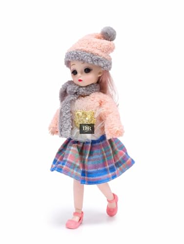 Image of DSR 30 CM Princess Fashion Doll for Girls | Sound Playing Doll with Movable Arms & Legs | Beautiful Princess Dress | Lightweight Plastic Body Toy for Kids | Design as Shown (PinkQ13)