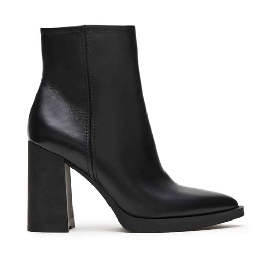 Fall Mid Calf Boots for Women Slouchuy Western Cowgirl Boots Pointed Toe Low Chunky Heel Comfort Faux Leather Boot