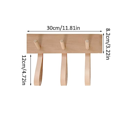 Percheros Para Colgar Abrigos Clothes hook solid wood Nordic style on the wall behind the door hook wall porch coat rack creative coat rack Perchero Para Colgar Bolsas(S) - Image 3