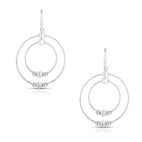 Savlano 925 Sterling Silver Double Hoop Dangle Drop Earrings - 18K Gold Plated Earrings for Women - Made in Italy Comes With Savlano Gift Box2