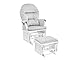 Suite Bebe Madison Glider Rocker and Ottoman, White and Light Grey