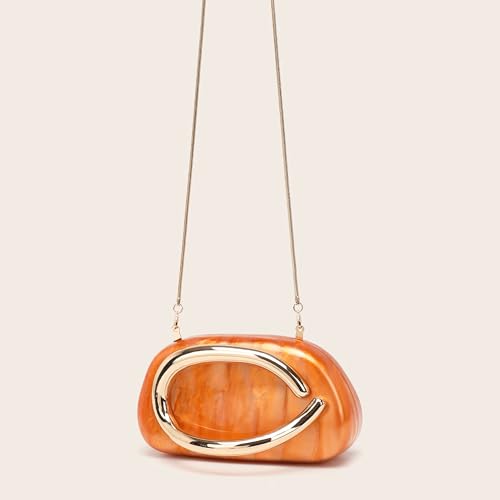 Image of Acrylic Clutch Purse for Women Marbling Evening Wedding Handbags Acrylic Shell Box Purses for Party Prom Cocktail
