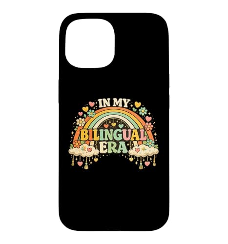 In My Bilingual Era Boho Rainbow �f���A�������Q�[�W�e�B�[�`���[ �X�}�z�P�[�X iPhone 15 �p