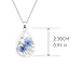 Jayden Silver Teardrop Necklace - Forget-Me-Not and Queen Anne Lace Embossed Necklace, Alaska State Flower, Handmade Personalized Necklace | Home Accessories 18”