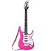Best Choice Products Kids Electric Musical Guitar Play Set, Toy Guitar Starter Kit Bundle w/ 6 Demo Songs, Whammy Bar, Microphone, Amp, AUX, 2 Sticker Sheets - Pink
