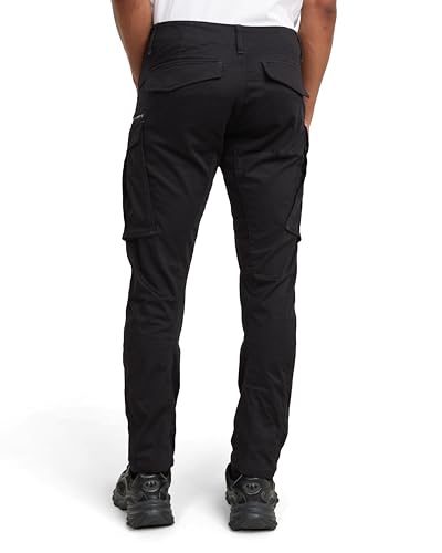 G-STAR Raw - Mens Rovic Zip 3D Regular Tapered Pants, Color Dark Black, Size: 35W x 38L2