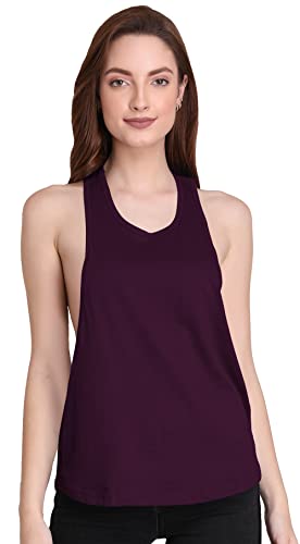 Image of THE BLAZZE Women's Sleeveless Loose Fit Racerback Yoga Workout Tank Top