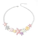 Collar con colgante de concha de estrella de mar, gargantilla de perlas de verano, elegante, para boda, color caramelo, linda playa, hawaiana, para mujer, fiesta, joyería de moda, regalos de