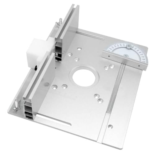 Aluminium Router Table Insert Plate - Multifunctional Woodworking Electric Wood Router Flip Plate ，Router Trimmer Wood Router Table Insert Plate Tool(X8)) (Silvery Set) - Thumbnail 5