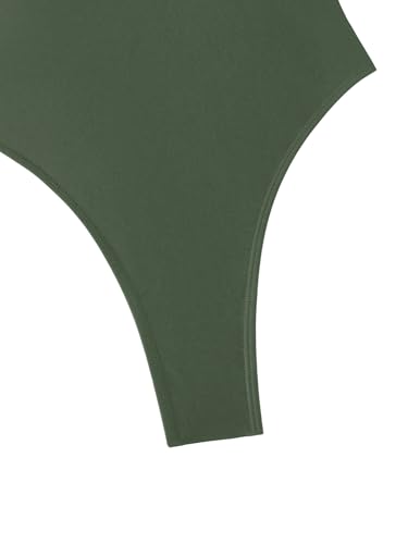Image of Foxiny Sexy Backless Cheeky High Cut Leg Thong V Neck One Piece Swimsuit