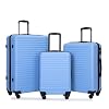 Travelhouse Suitcase Hardshell 3 Piece Luggage Set,Lightweight Hardside Travel Suitcase set with Spinner Wheel,TSA Lock