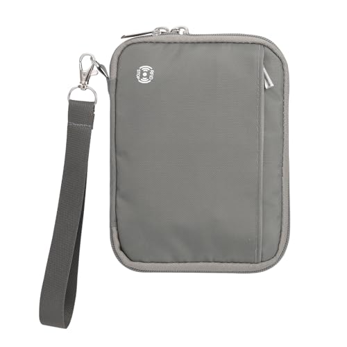 WALNEW Passport Holder Family for 4, RFID Blocking Travel Wallet Women Men, Lightweight Zipper Document Organizer Pouch Bag Credit Cards Case Cover for Travelling