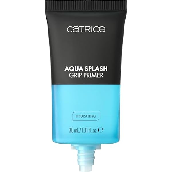 Catrice Aqua Splash Grip Primer, niebieski, nawilżający, długotrwały, promiennie świeży, do suchej skóry, wegański, bez oleju, bez parabenów, bez nanocząsteczek, 1 opakowanie (30 ml)