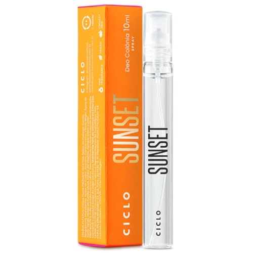 Perfume Deo Colônia Sunset Feminino Para Bolsa 10ml Portatil Ciclo Cosmeticos