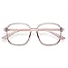 SOJOS Square Blue Light Blocking Glasses Oversized for Women TR90 Frame Filter SJ5081 with Crystal Pink Frame/Anti-Blue Light Lenses