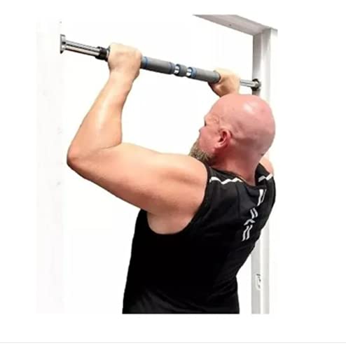 Barra De Porta Fixa Ajustável Exercícios Musculação Em Casa (Azul)