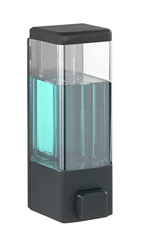 Wenko Istres - Dispenser per disinfettante e sapone, 320 ml, colore: Nero