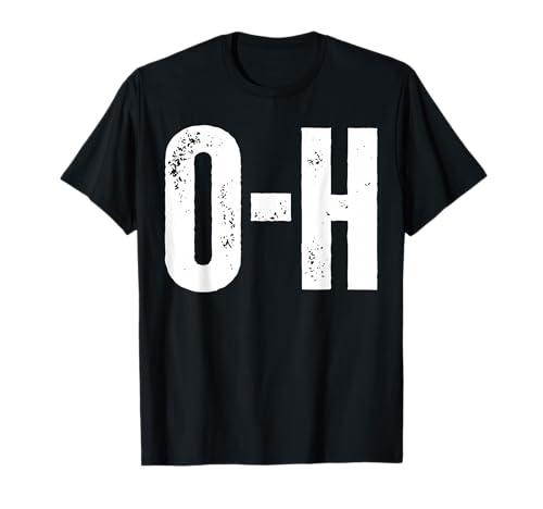 O-H Couples Matching Ohio Sports Football Funny Fun T-Shirt