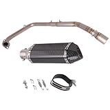 Das Motorradauspuffrohr ist mit einem Schalldämpfer ausgestattet, um den Lärm am Ende des Rohrs zu reduzieren und Ihnen ein hervorragendes Fahrerlebnis zu bieten.