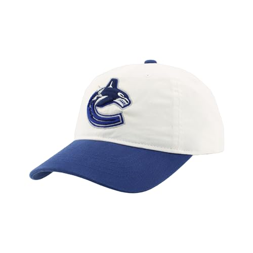 Vancouver Canucks NHL Officially Licensed Adjustable Hat Scholarship Icon White