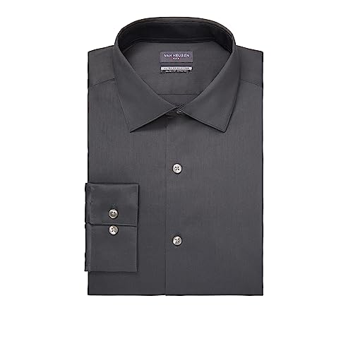 Image of Van Heusen Men's Dress Shirt Slim Fit Ultra Wrinkle Free Flex Collar Stretch