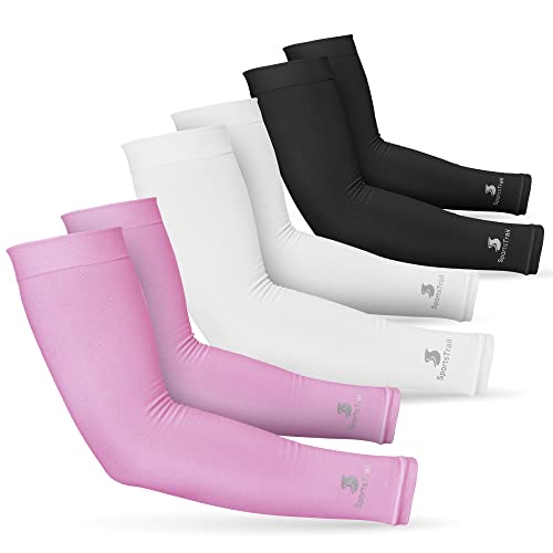 Image of SportsTrail Cooling Arm Sleeves for Men & Women - Breathable, UV Sun Protection, Sports Arm Sleeves for Women, Men & Youth