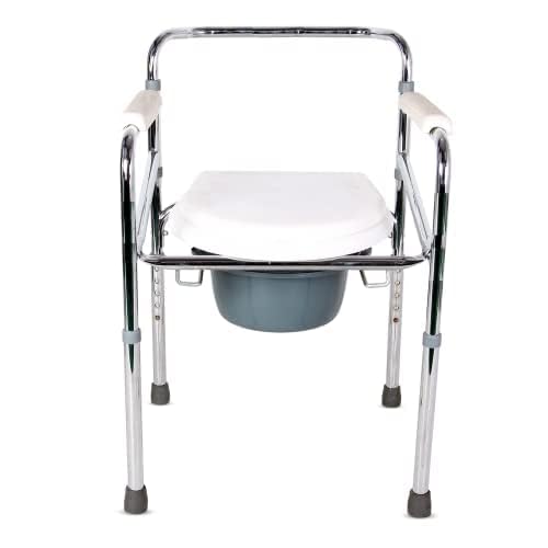 AGEasy (Max Group) Foldable Commode Chair. 3-1 usage | Bedside Commode, Raised Toilet Seat Riser & Safety Rails | Adjustable Height, Easily Washable and Stain Resistant (B0DDQ9RCFD) Amazon Price History, Amazon Price Tracker