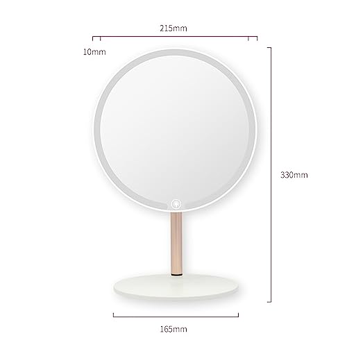 Miroir cosmétique LED intelligent à intensité réglable pour bureau