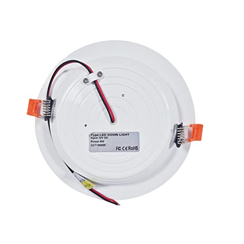 Dc 12V Led Recessed Ceiling Light Cool White 720 Lumen Super Slim Led Panel Light 7" 8W Aluminum Downlights Cutout Diameter Φ5.4Inch For Rv Boat Trailer (6 Pack) #TOP5