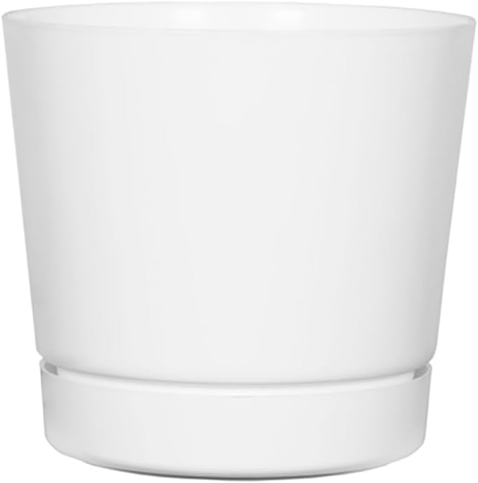 Root & Vessel Majestic Full Depth Cylinder Pot, Glossy White,