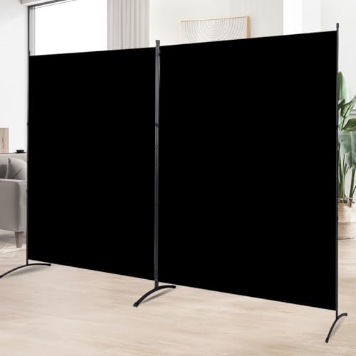 Large 2 Panel Room Divider, 142''W x 72''H Wide Divider for Room Separation