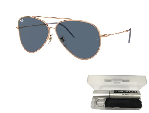 Ray-Ban RBR101S Sunglasses Bundle: RBR 101S AVIATOR REVERSE 92023A Aviator Reverse Rosegold Dark and Eyewear Cleaning Kit2