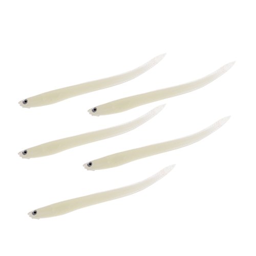Toygogo 5 Unids Plástico Cebos De Pesca Suave Realista Anguila Señuelos Cebos De - Luminoso