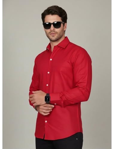 Image of Diverse Men's Solid Formal Shirt | Premium Poly Cotton Full Sleeve Regular Fit Shirt for Men | Stylish Office, Business & Casual