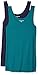 Produktbild Amazon Essentials Damen Tanktop, schmale Passform, 2er-Pack, Mehrfarbig (Dark Green/Navy), US S (EU S - M)
