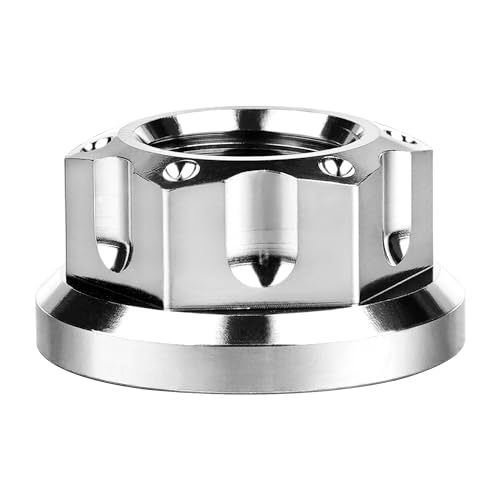 Image of Titanium M6 M8 M10 M12 M14 M16 Flange Bolt Nut Bicycle Motorcycle Rear Axle Car Modification Accessories Pack of 6 (M16 Pitch 1.5mm, Normal Titanium)