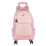 Mochila de Rodinhas 360 Grande Juvenil de Costas Crinkle Metalizado Notebook 18 Up4you