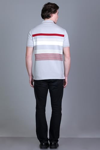 Image of SANE ORIGINALS T-Shirt for Men with Pocket || Textured Striped Polo for Men