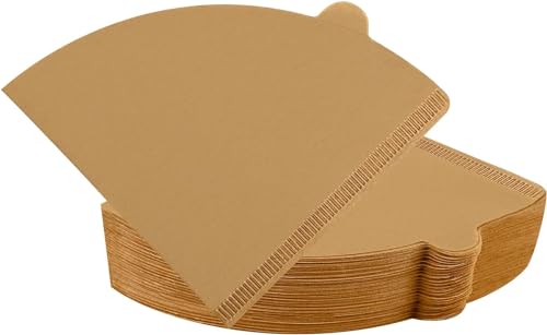 V60 Coffee Filters, Cone Coffee Filters #2, Natural Unbleached Pour Over Coffee Filter Compatible with V60 Dripper and Coffee Maker, 1-4 Cup (Size 02, 100Count)